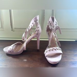 Adorable pink strappy heels